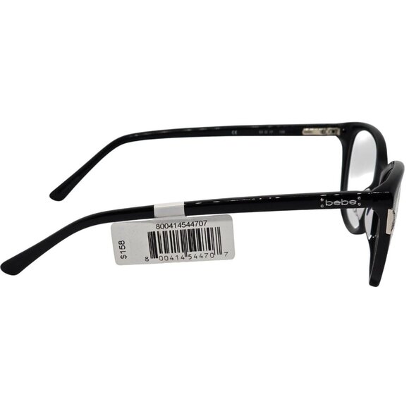 Bebe BB4178 Jet Black Eyeglass Frames 53-17-135 Women’s Cat Eye Optical Glasses - Picture 7 of 7